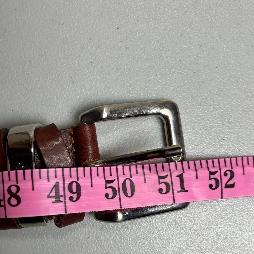 Diego Toscani Classic Brown Leather Belt with Metal Buckle
